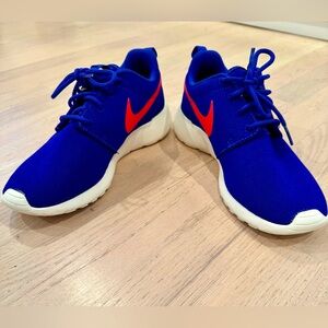 Nike Roche One Blue with Orange Swoosh, Size 7